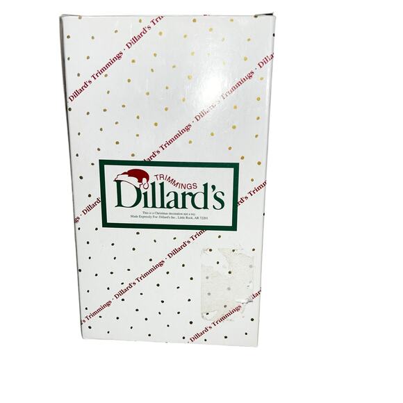 Vintage Victorian Santa Class Dillard's blown glass ornament pink hat - Picture 2 of 8